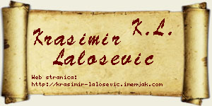 Krasimir Lalošević vizit kartica